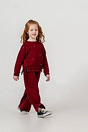 KIZ TAŞLI BORDO TAKIM