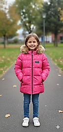 KIZ SU GEÇİRMEZ İÇİ PELUŞ ÇIKAR/TAK KAPŞONLU MONT